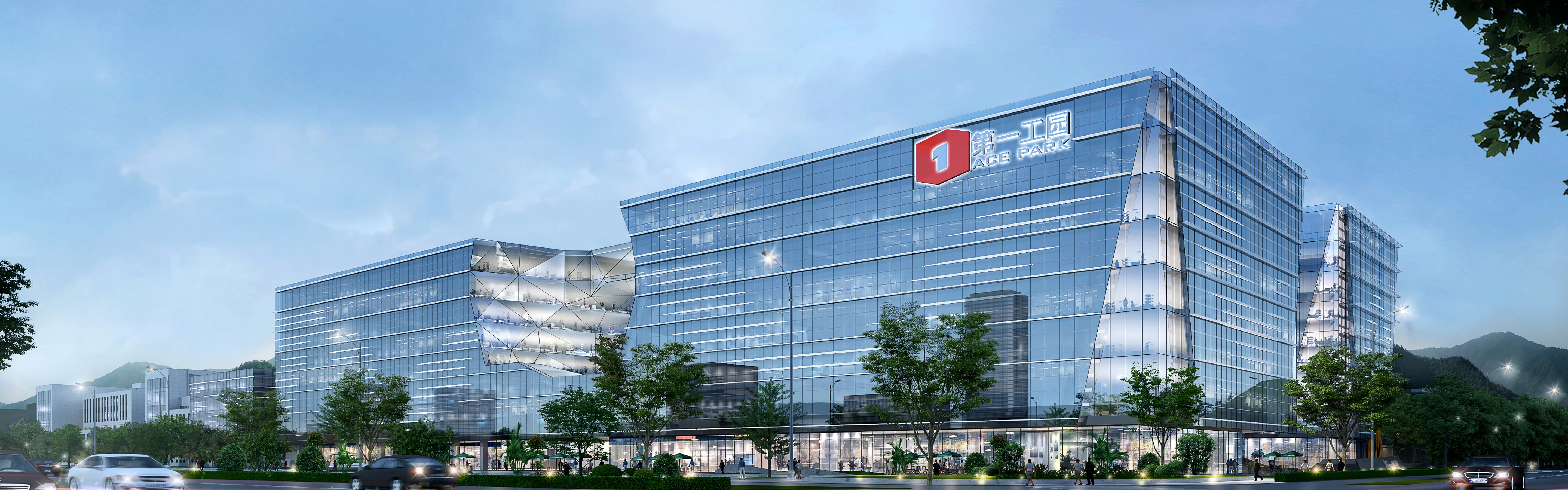旺山企業總部港園區建筑效果